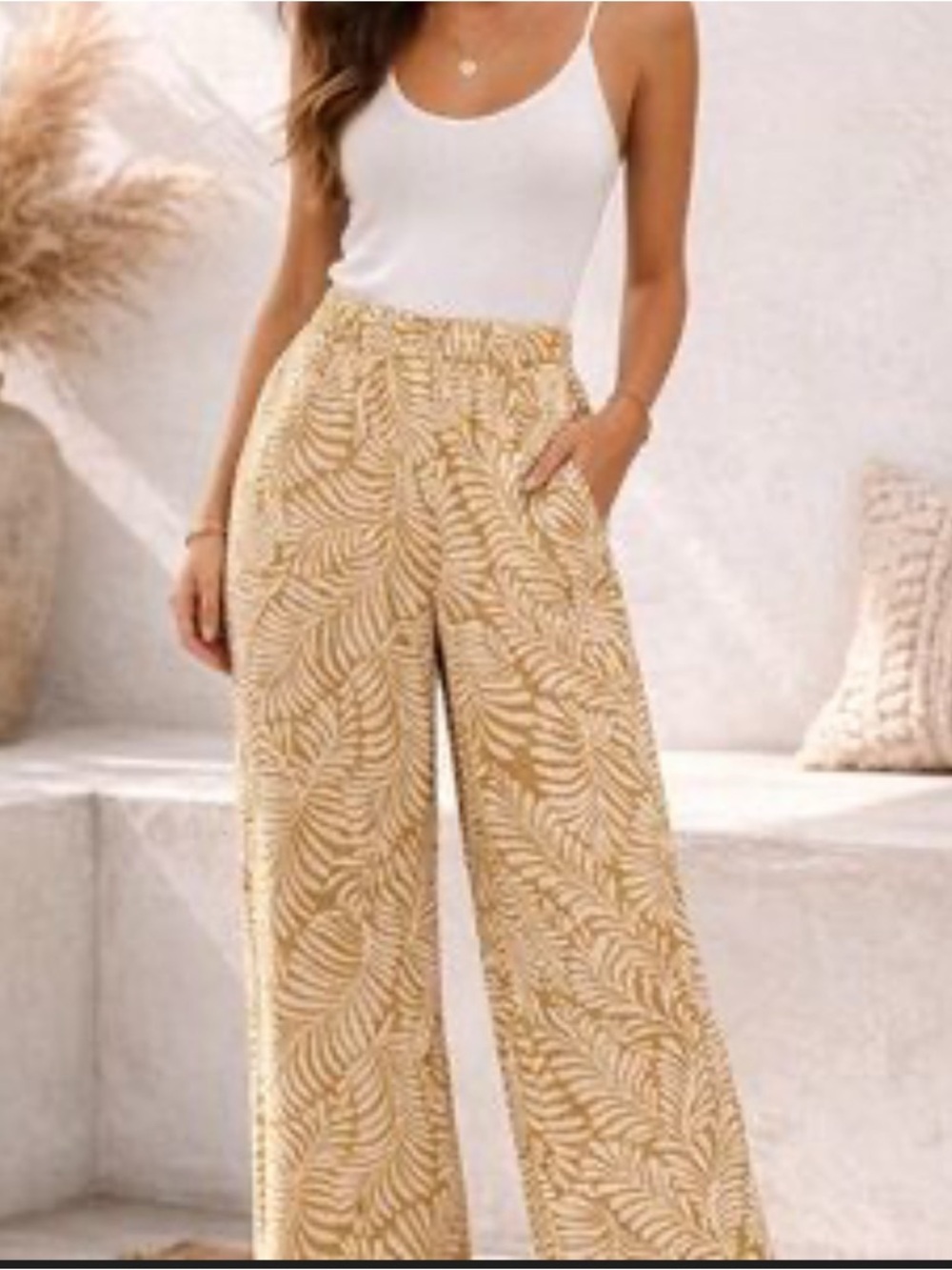 Rachel Zoe Linen Wide Leg Pants Small Quiet Luxury Coastal Chic